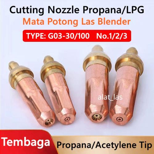 Jual Gas Cutting Nozzle Tip G0330 G03100 Mata Blender Las Propana Oxy