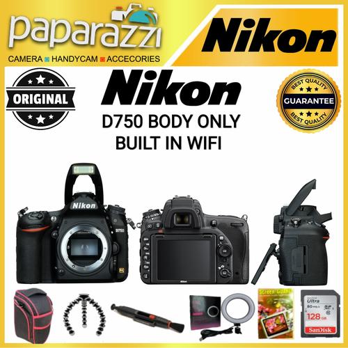 NIKON D750 BODY ONLY/KAMERA NIKON D750 BODY ONLY/D750 KIT 50MMM KIT  24-120MM RESMI PAKET 256GB KIT 50MM DISTRI, PAKET 256GB+ACC di Paparazzi  Camera