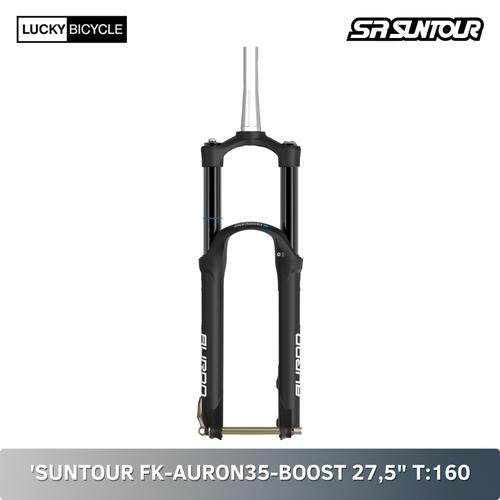 Jual FORK SUNTOUR AURON35 BOOST EQ 27,5" T160 FENDER BLACK WHITE