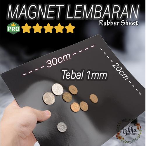 Jual Magnet Strip Lembaran Sheet Ukuran HVS A4 30cm x 20cm Tebal 1mm ...