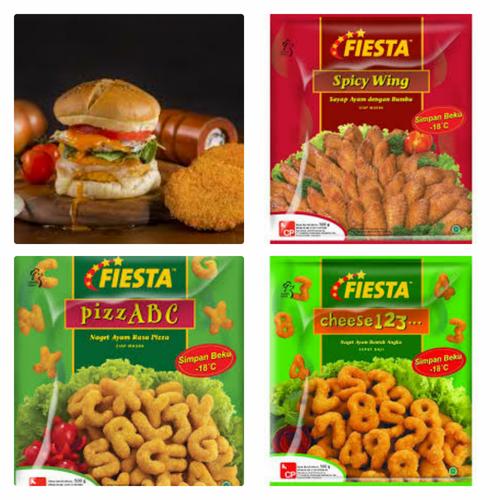 Jual Fiesta DS nugget pizza abc cheese123 spicy wing crispy burger spicywing 500gr Jakarta