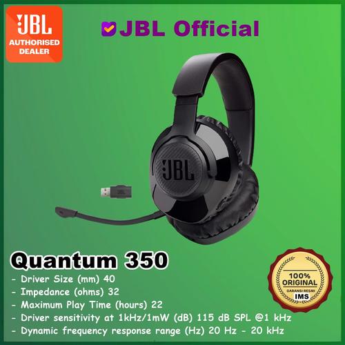 Promo JBL Quantum 350 Wireless PC Over Ear Gaming Headset Headphones
