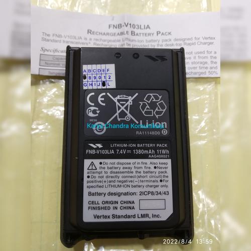 Rechargeable Li-ion Battery For Fnb-v103li Fnb-v104li For Vertex Two Way Radio V - Foto 6