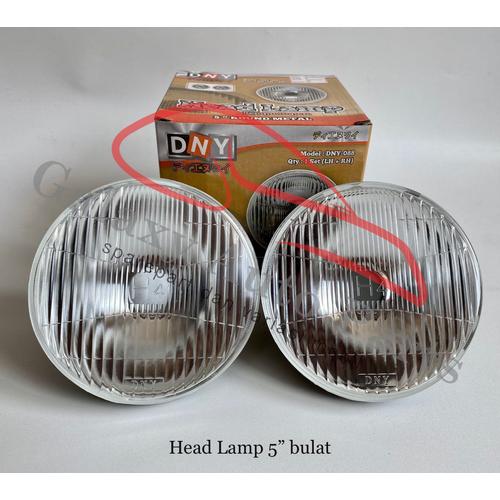 Jual Headlamp head lamp lampu mobil motor bulat 5 inch standar