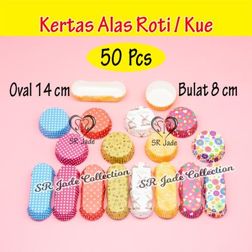 Jual [50pcs] Kertas Alas Roti Kue PET CC Polygonal Oval Persegi Cup ...