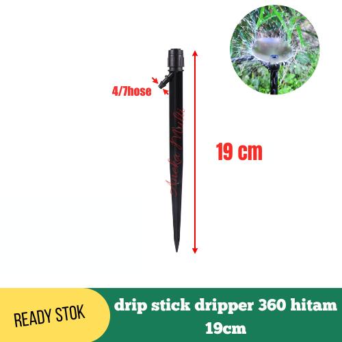 Jual micro sprinkler drip stick dripper drip 360 hitam 60CI Kota