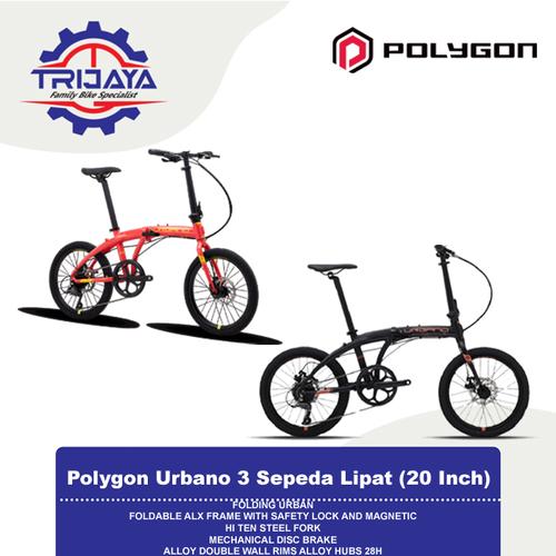 Polygon Urbano Sepeda Lipat Speed (20 inch) Folding Bike Black di  Trijaya Bike Shop Tokopedia