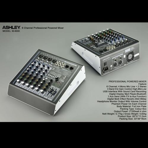 Jual Power mixer ashley M6000 m 6000 4CH usb bluetooth original