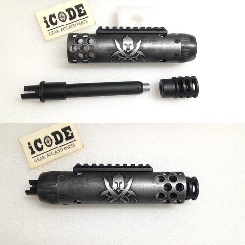 Jual m4 CQB frontset rail system SPARTAN weathering effect aeg ...