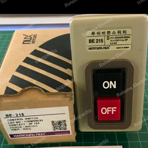Jual POWER PUSH BUTTON SWITCH ON OFF 3PHASE MAX 2.2KW 15A BE215 POWER ...