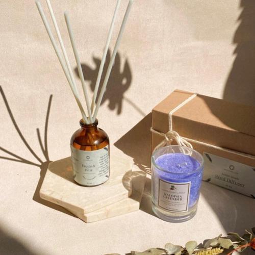 Jual hampers reed diffuser lilin kado wisuda wedding ultah - paket 1 ...