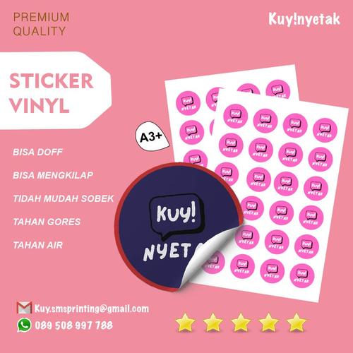 Jual Stiker Label Vynil/Transparan A3 cut Cetak Label Kemasan - Stiker ...