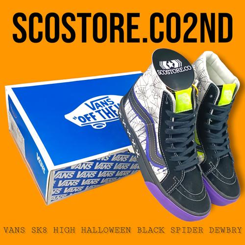 Jual Sepatu Sneakers Pria Vans SK8 High Black Halloween Spider Dewbry White  - X Halloween, 39 - Jakarta Barat - scostore2nd | Tokopedia