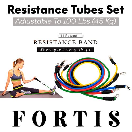 Jual Resistance Tubes Set (Adjustable 100 LB) Elastic Resistant Band