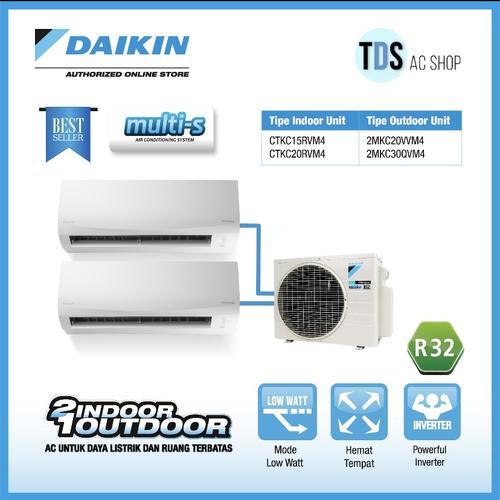 Promo AC Daikin Multi-S (1/2 PK + 3/4 PK) 2MKC30QVM4 Inverter Cicil 0% ...