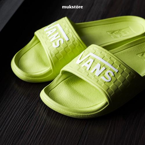 mens sandals yellow slides vans