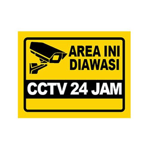Jual Stiker pengawasan CCTV, Stiker CCTV, Stiker Peringatan CCTV