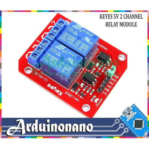 Jual KEYES 5V 2 CHANNEL RELAY MODULE MD002 250V AC 30V DC FUNDUINO