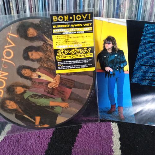 Jual piringan hitam bon jovi slippery when wet japan Kota Bandung