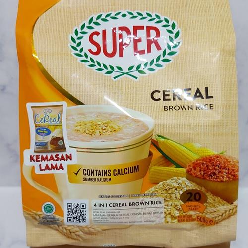 SUPER Instant Cereal Brown Rice 4in1 Sereal beras merah 20 sachet di Sinar  Cahaya Shop Tokopedia