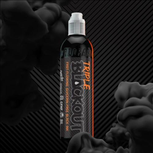 Jual Tinta Tattoo World Famous Triple Blackout Ink 4oz-8oz - Blackout ...