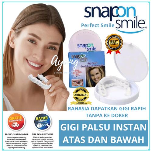 Promo Snap On Smile 100% Original Authentic Asli Gigi Palsu 1 Set Atas ...