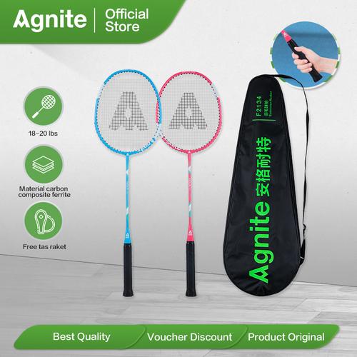 Promo Agnite Badminton Racket / Raket badminton Isi 2 Pink Biru F2134 ...