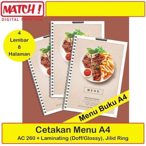 Jual Cetak menu/company profile A4 Jilid ring 40 Hal - Jakarta Barat ...