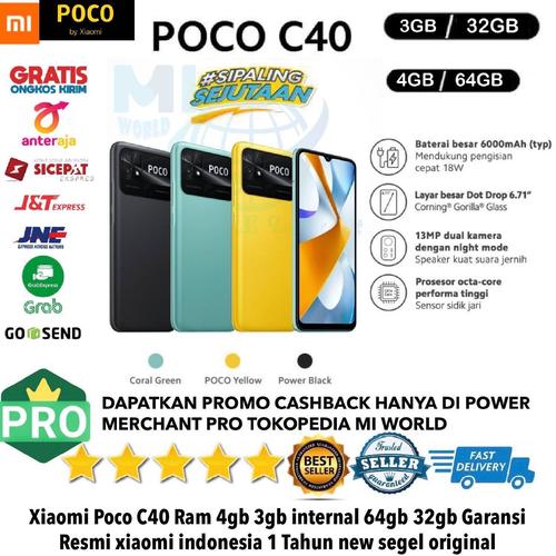 Jual Poco C40 4gb/64gb 4/64 C 40 3gb/32gb 3/32 original Garansi Resmi ...