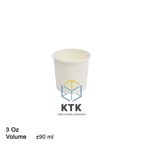 Jual Paper Cup 3 Oz White 50's Gelas Kertas Putih Polos BF Es Krim ...