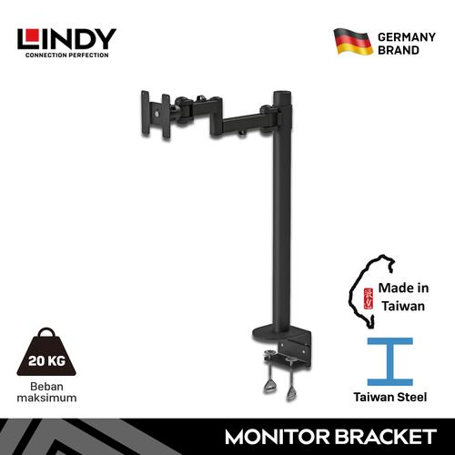 Promo Bracket Arm Monitor LINDY Single Arm + Pole Heavy Duty Max 20Kg Cicil 0 3x Jakarta