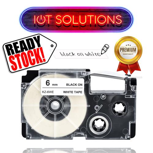 Jual Label Tape 6mm XR6WE Compatible Printer Casio KL60 KL60SR KL