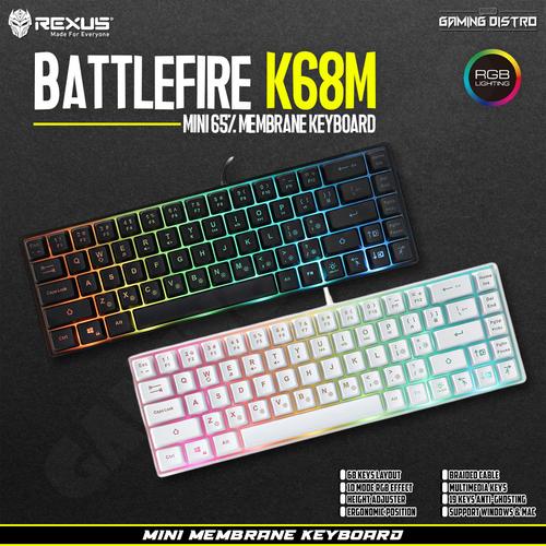 Jual Keyboard Gaming Rexus Battlefire K68M RGB Layout 65 Membrane