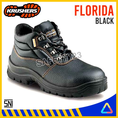 Jual Sepatu Safety Shoes Krushers Florida Black Hitam Black, 40