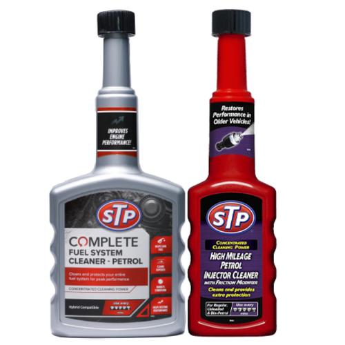 Promo STP [BUNDLE] Complete Fuel System Cleaner+High Mileage Petrol