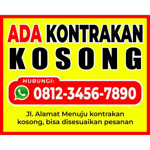 Jual Banner Spanduk 100x80 DIJUAL, DIKONTRAKAN, DISEWAKAN FREE Edit
