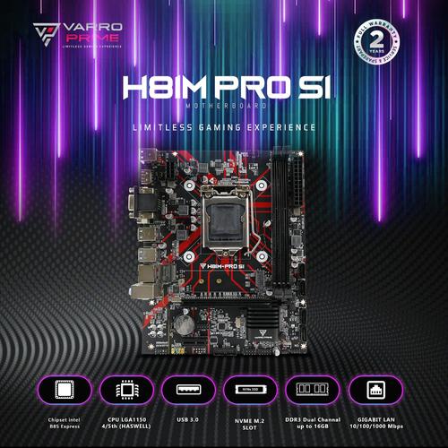Jual Motherboard Gaming H81M PRO S1 VARRO SUPPORT NVME RESMI Kota