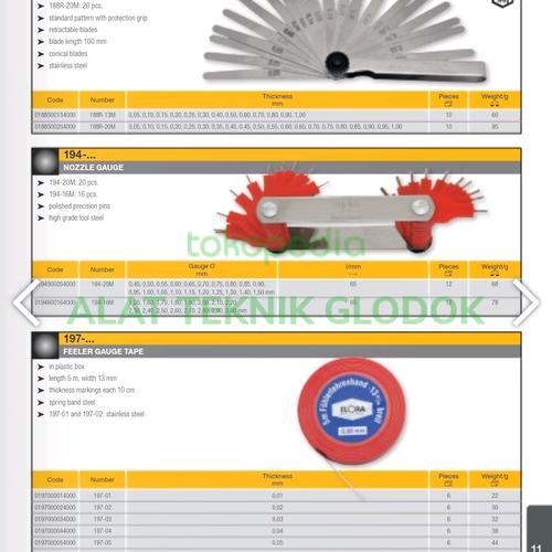 Jual FEELER GAUGE ELORA 0,01 Jakarta Barat ALAT TEKNIK GLODOK Tokopedia