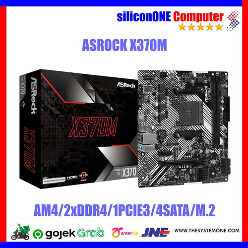 Gambar ASROCK X370M AM4 DDR4 SATA3 M.2 dari silicon ONE Computer Kota Bandung Tokopedia