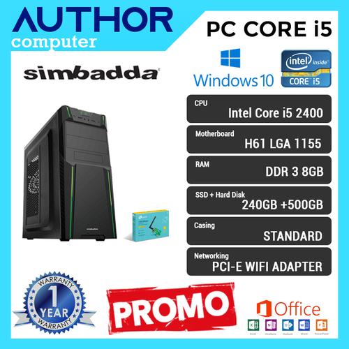 Jual PC Rakitan Komputer Core i5 2400 RAM 8GB HDD 500GB SSD 240GB Wifi ...