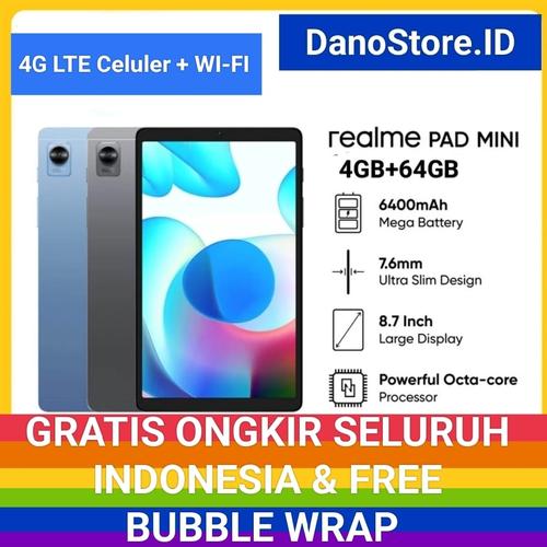 Jual realme pad mini lte 4 64 - Abu-abu, 3GB+32GBSimcard - Jakarta ...