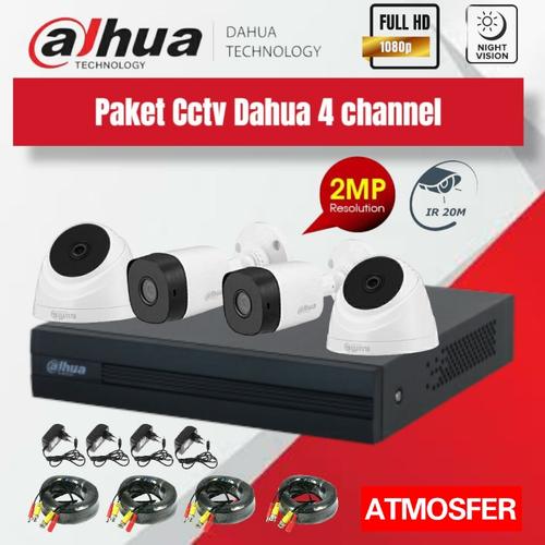 Jual PAKET CCTV DAHUA 4CH FULL HD 1080P LENGKAP - TANPA HARDISK ...