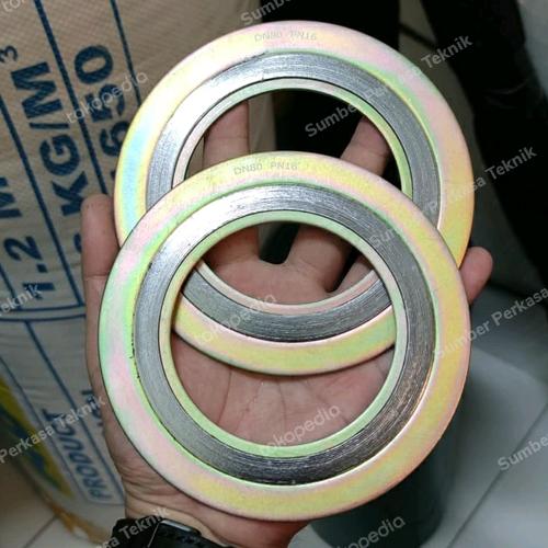 Jual Spiral Wound Gakset PN16 / SWG Carbon Steel 3" inch / DN 80