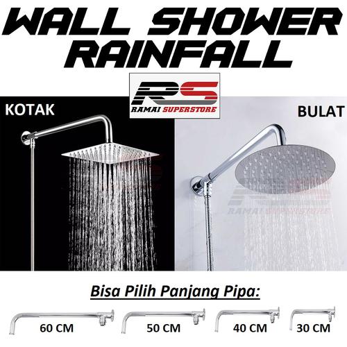 Jual Wall Shower Rainfall Pipa Dan Kepala Shower Hujan - Pipa 60 CM ...