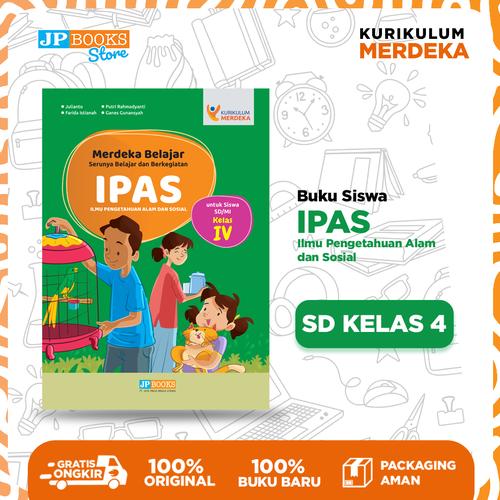 Jual JP Books Buku Siswa Pendamping IPAS SD Kelas 4 Kur. Merdeka