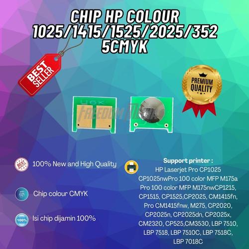 Jual Chip HP Colour 1025/1415/1525/2025/3525 CMYK - Merah - Kota ...