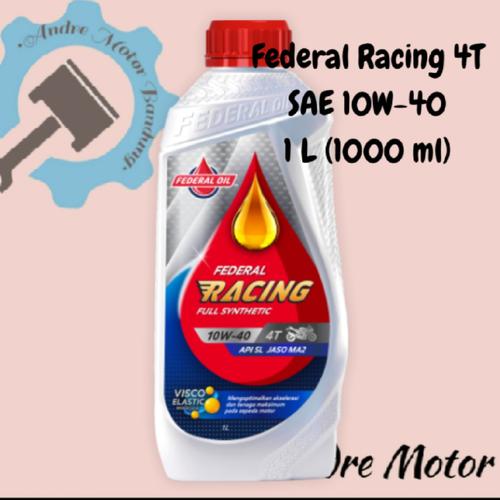 Jual Oli Federal Racing 10W 40 API SL JASO MA2 FULL SYNTHETIC 1 LITER ...