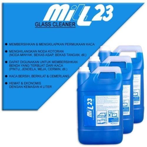 Jual MILL 23 GLASS CLEANER / PEMBERSIH KACA 4 LITER Jakarta Timur