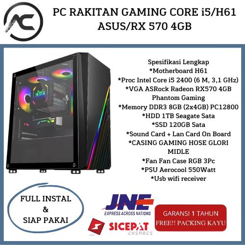 Jual PC RAKITAN GAMING CORE i5/H61 ASUS/RX 570 4GB Kota Bandung