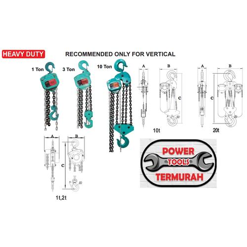 Jual Chain Block WIPRO 1T x 3M Takel Katrol Hoist Lift 1 Ton x 3 Meter